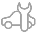 Icon av bil og fastøkkel