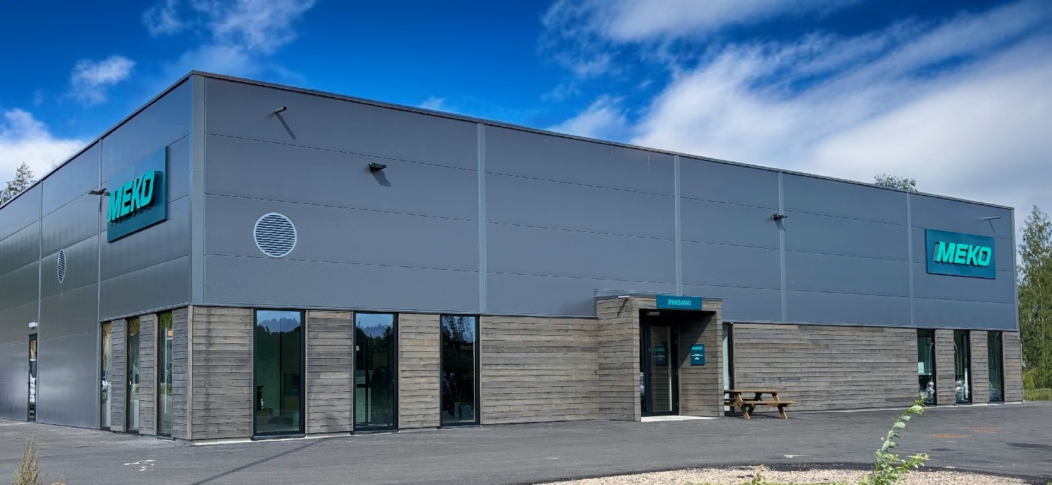 Fasade til MEKO Distrubisjonslager på Gjlvik